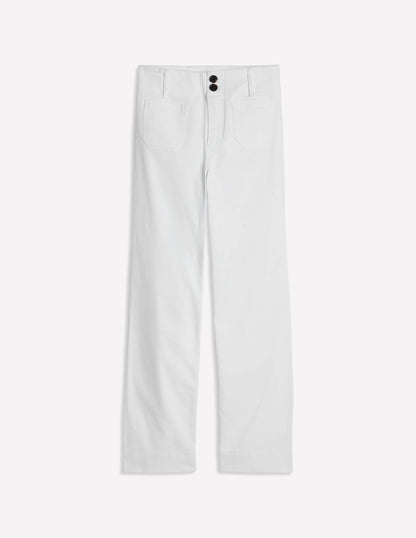 Primrose Patch Pocket Trousers-White-6