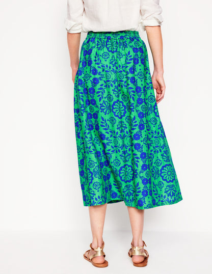 Verity Linen Midi Skirt-Structured Meadow