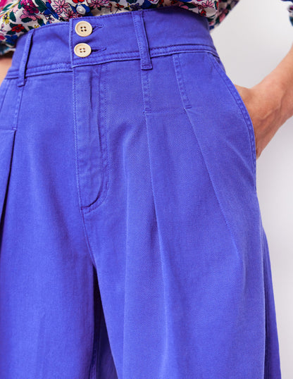 Brompton Wide Leg Trousers-Bright Blue