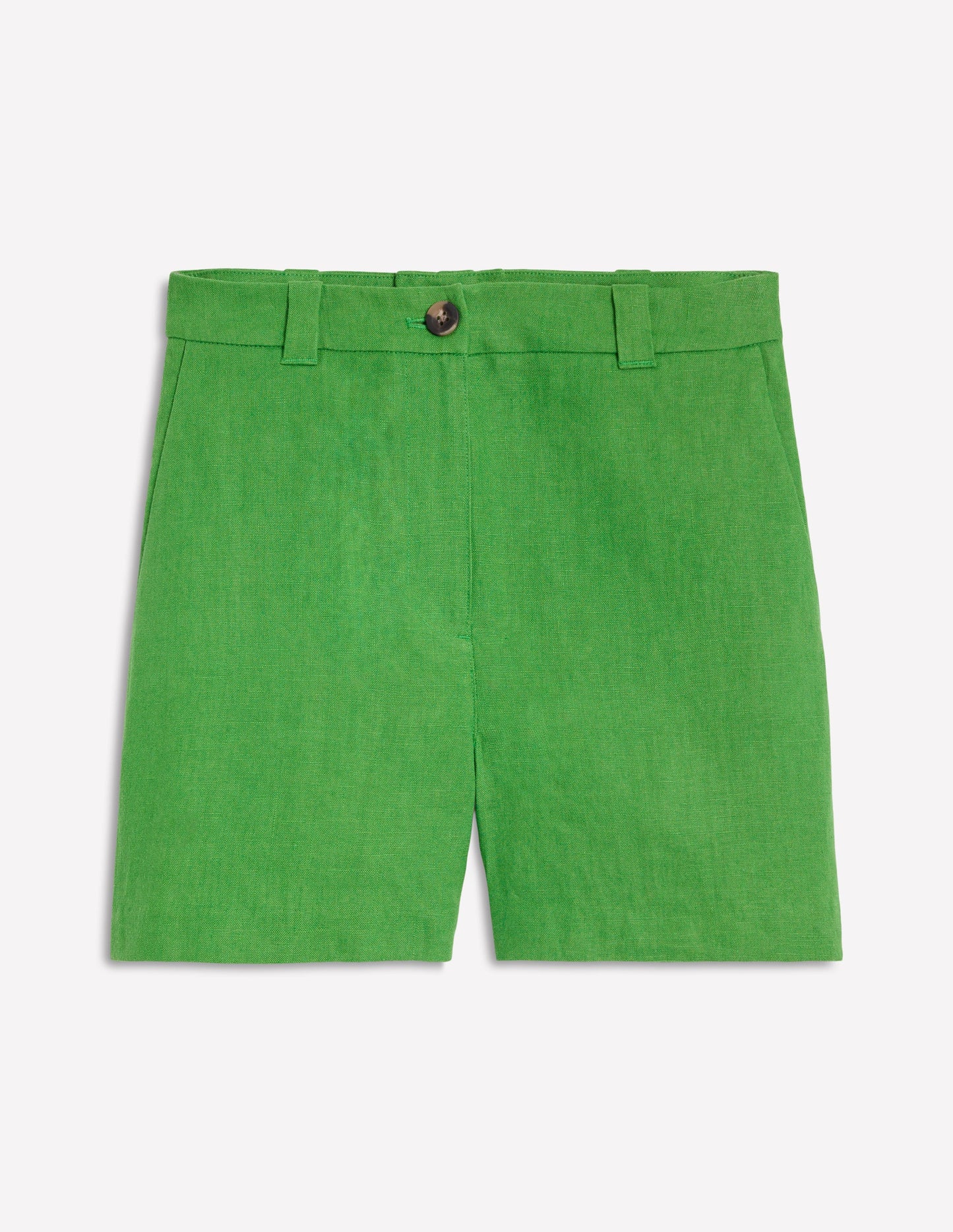 Westbourne Linen Shorts-Paradise Green