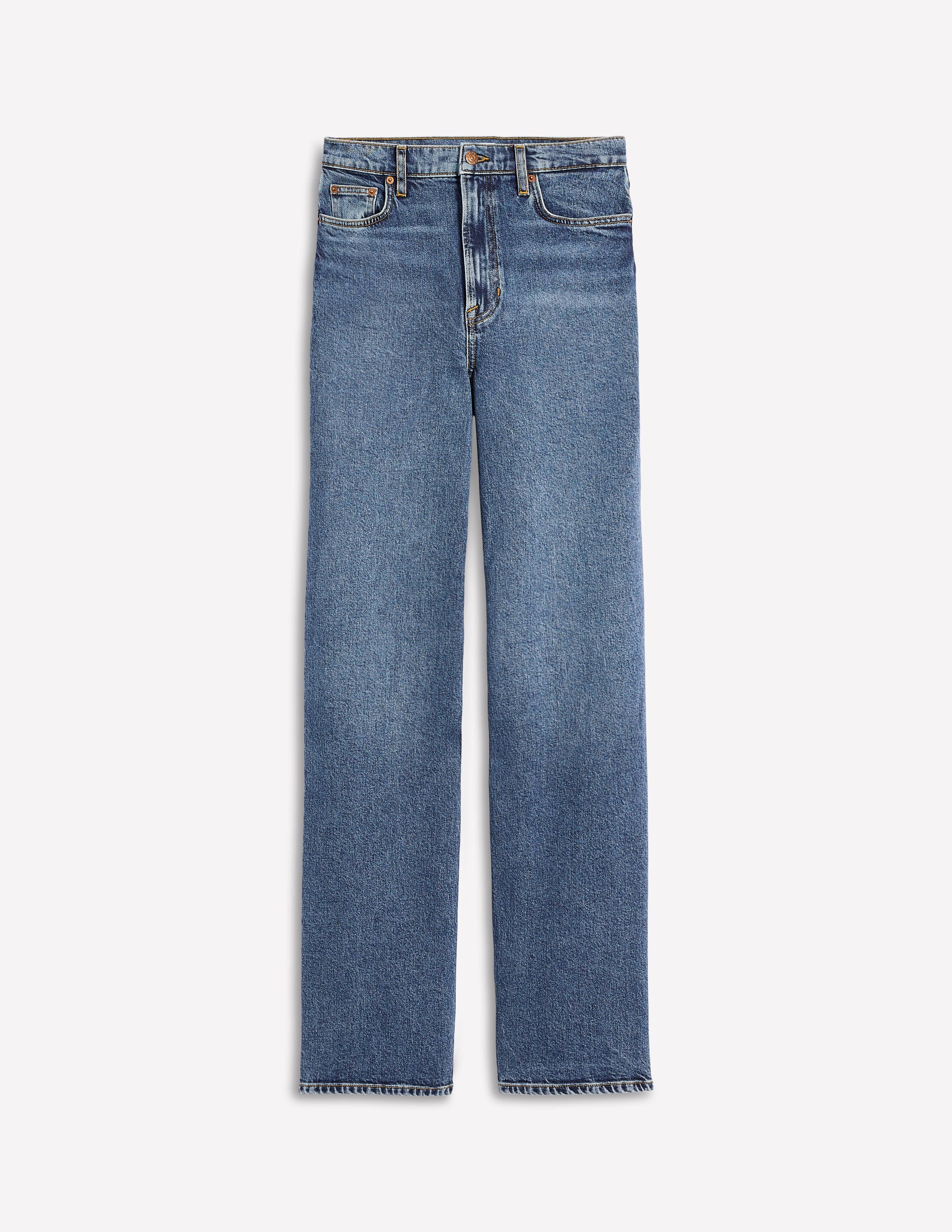 High Rise Column Leg Jeans-Mid Vintage - Image 12