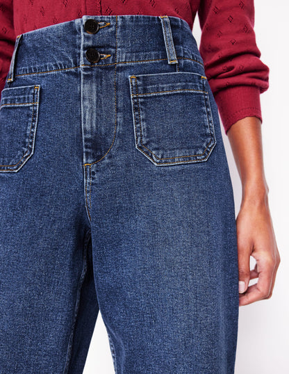 Primrose Patch Pocket Jeans-Mid Vintage