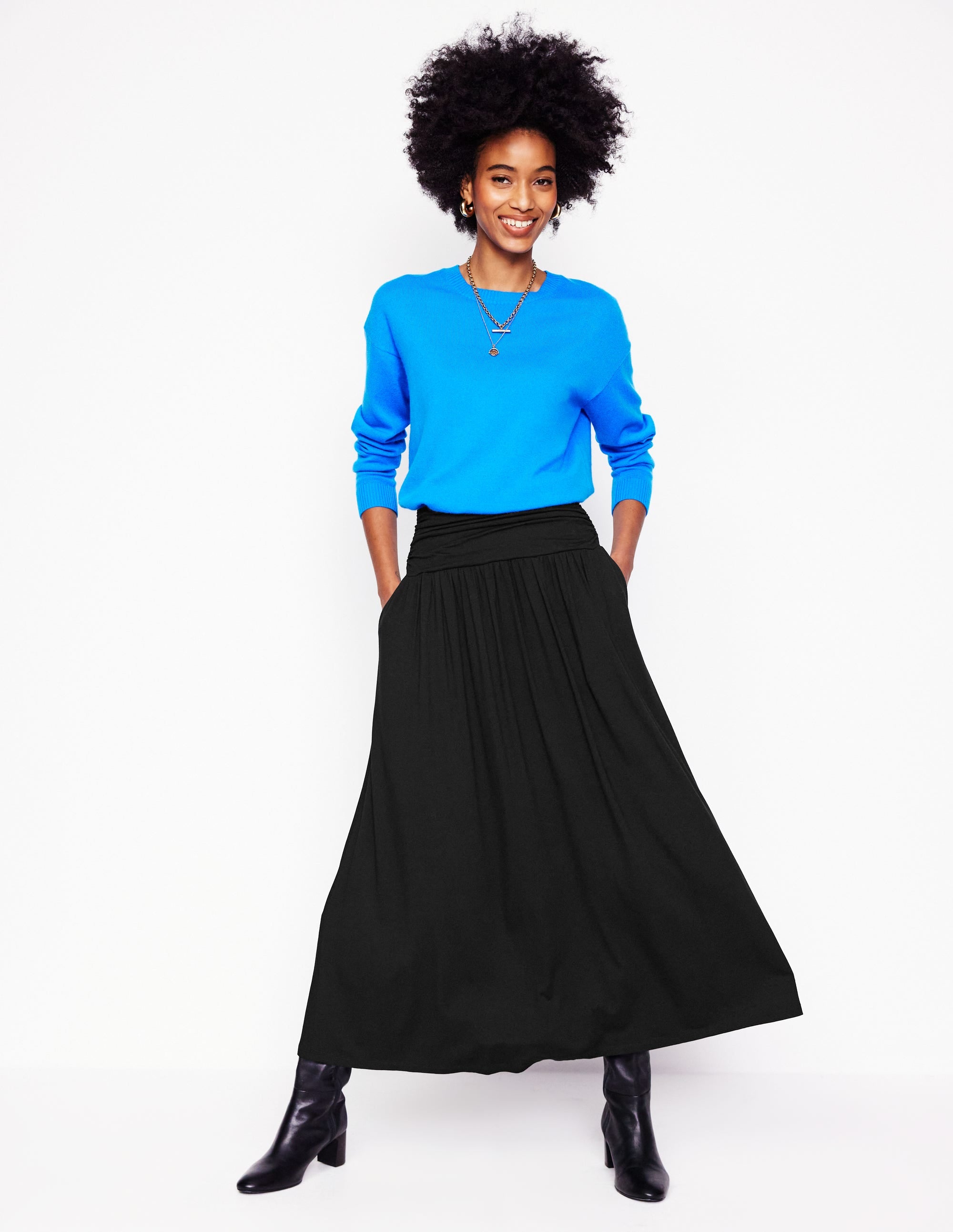 Rosaline Jersey Skirt-Black - Image 1