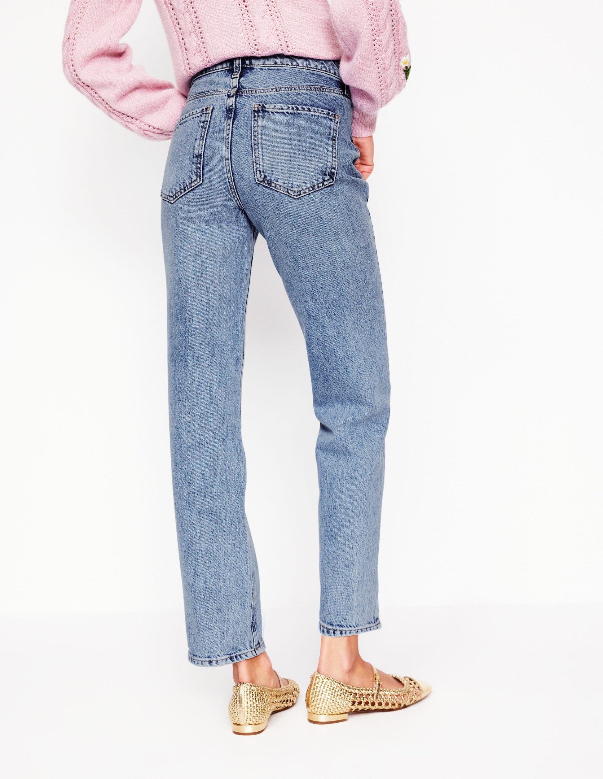 High Rise Rigid Straight Jeans-Light Vintage-4