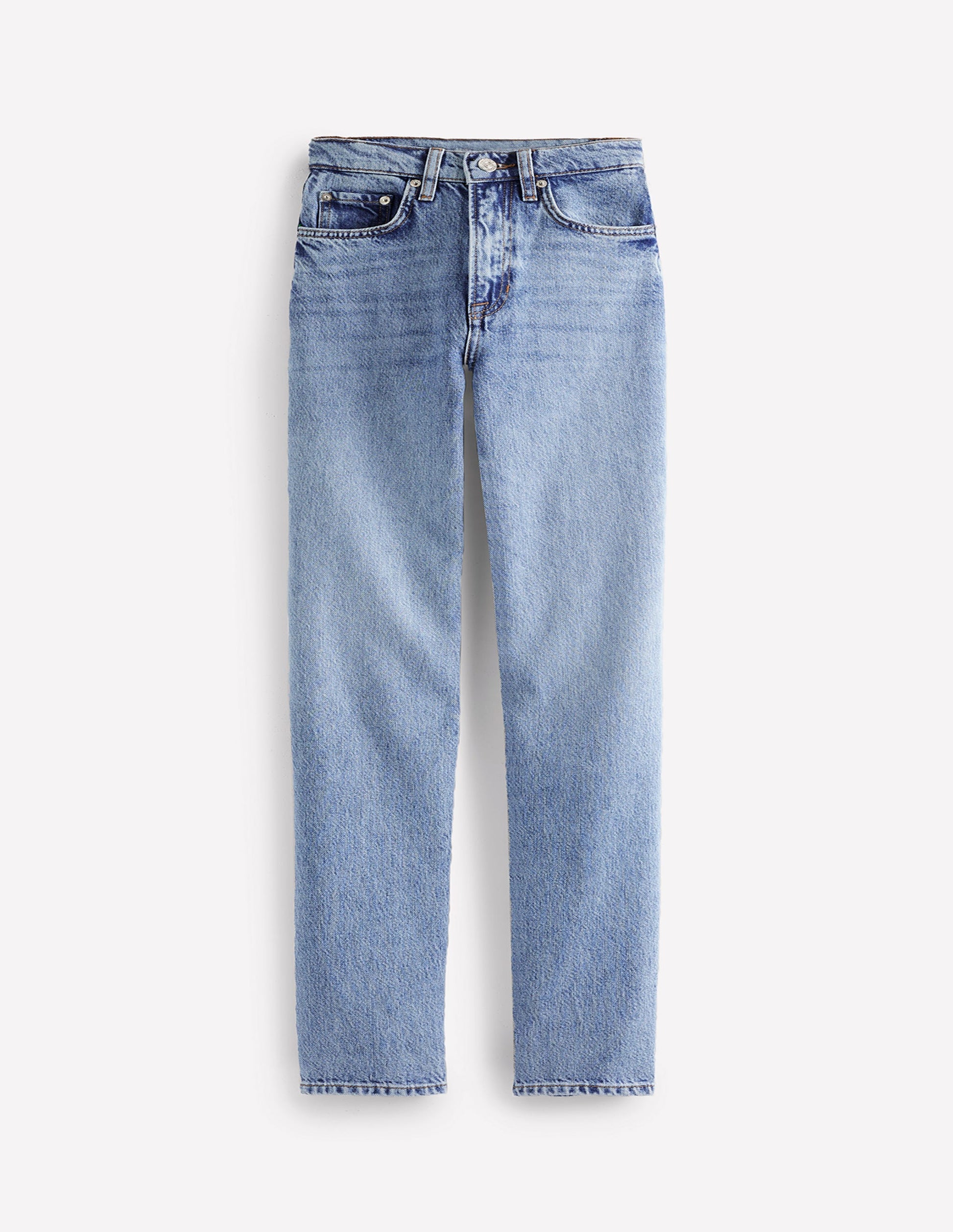 High Rise Rigid Straight Jeans-Light Vintage-14