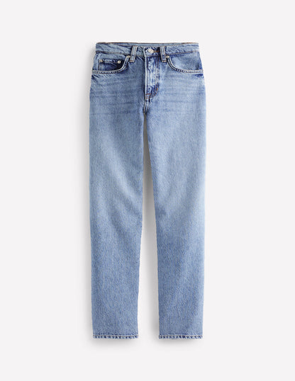 High Rise Rigid Straight Jeans-Light Vintage-14