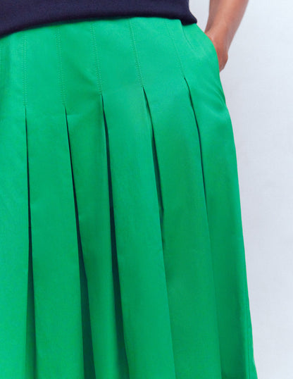Valentina Sateen Skirt-Rich Emerald-2