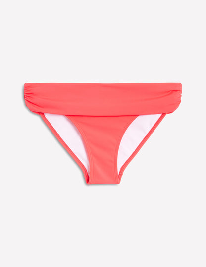 Levanzo Fold Bikini Bottoms-Coral Punch