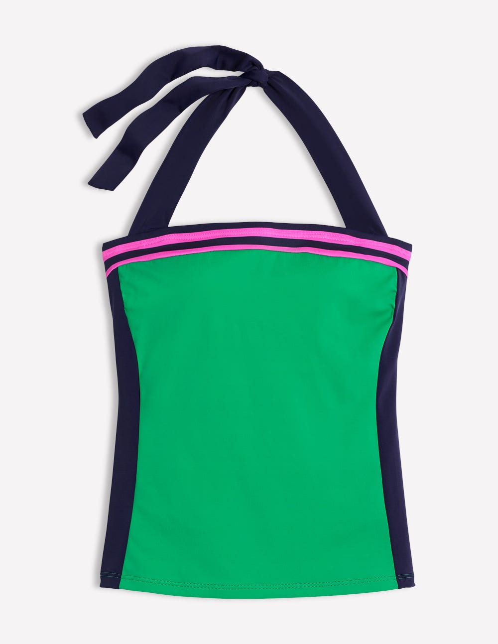 Santorini Tankini Top-Green Colourblock