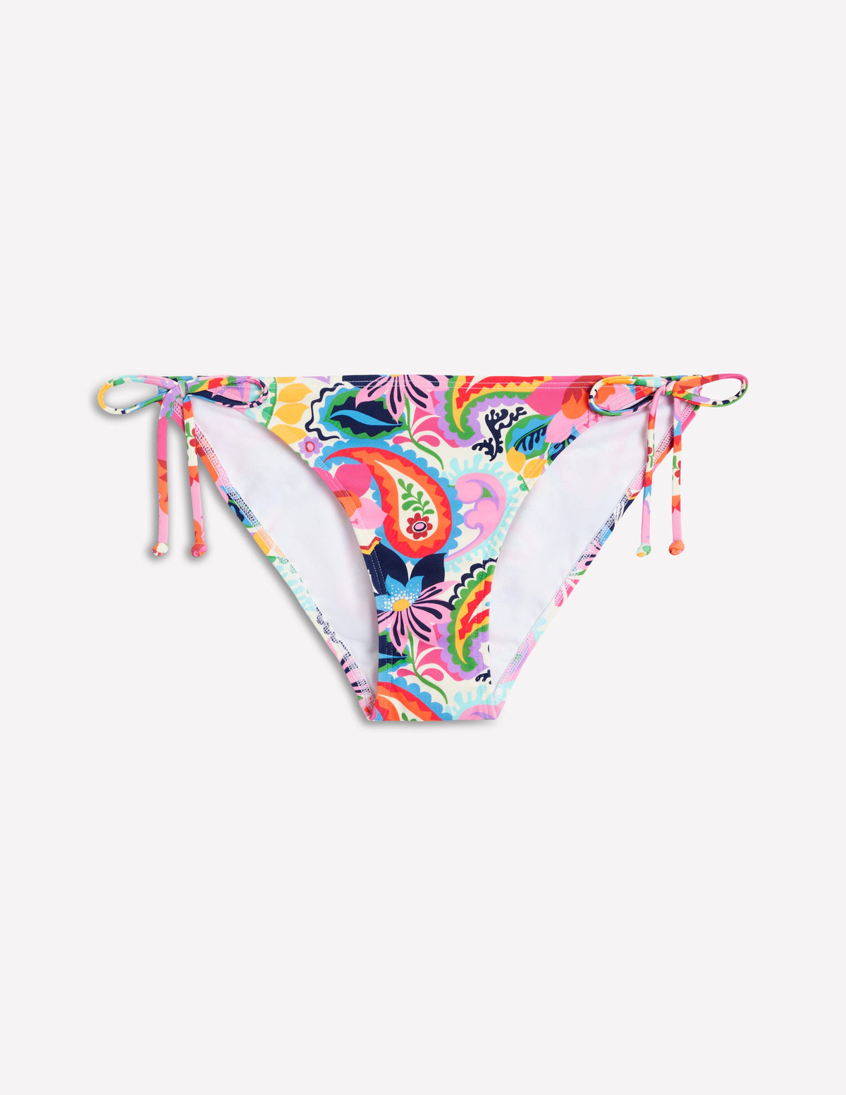 Symi String Bikini Bottoms-Ivory, Botanical Paisley - Image 5