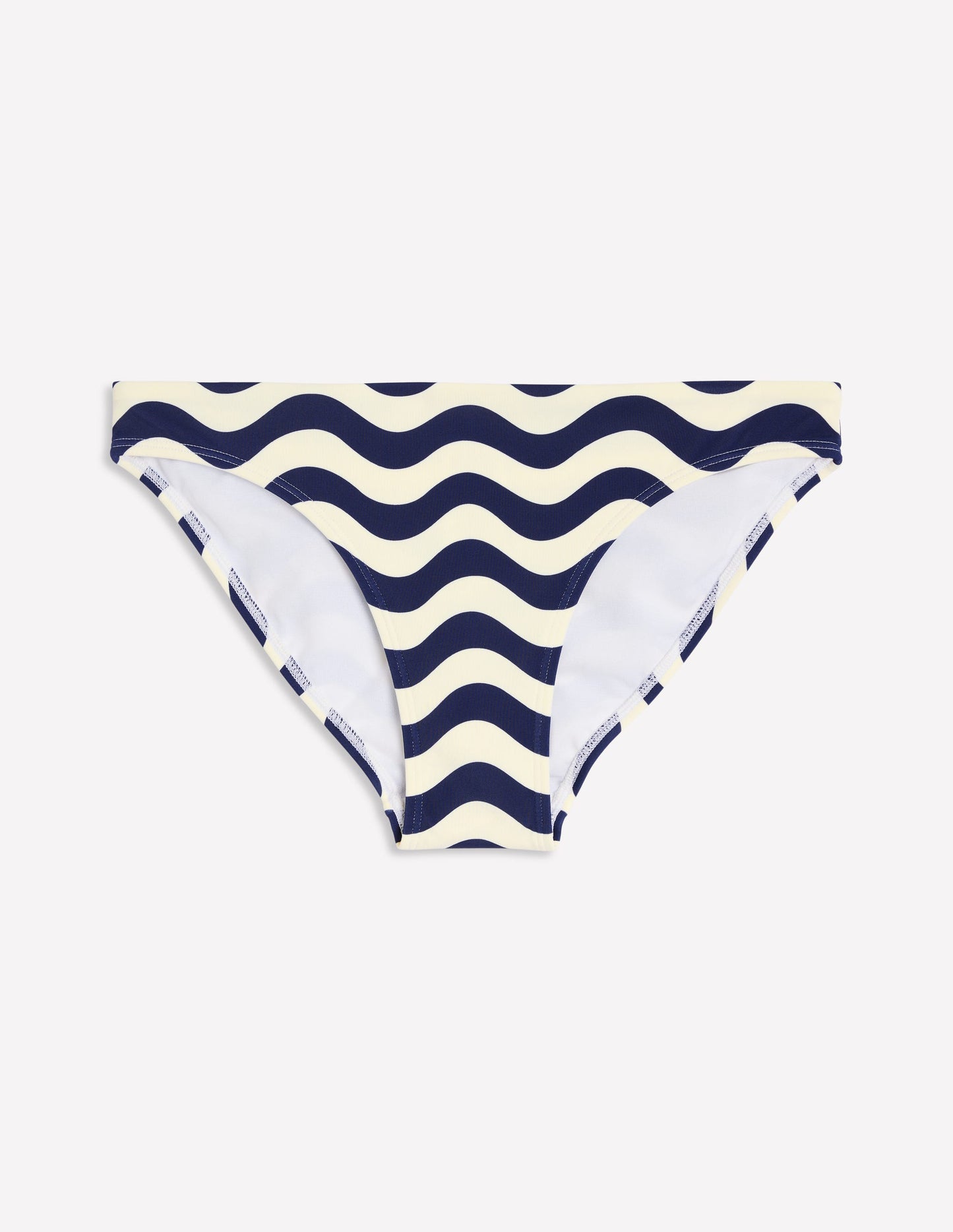 Classic Bikini Bottoms-French Navy, Mono Wave