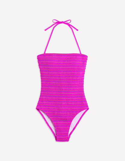 Skyros Smocked Swimsuit-Very fuchsia