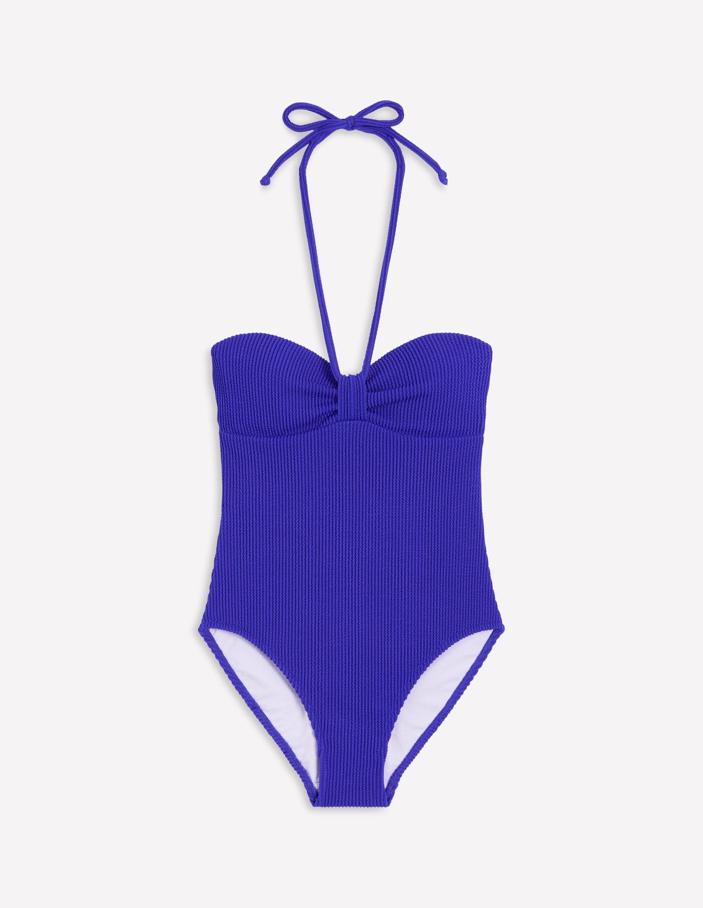 Crinkle Texture Swimsuit-Cobalt