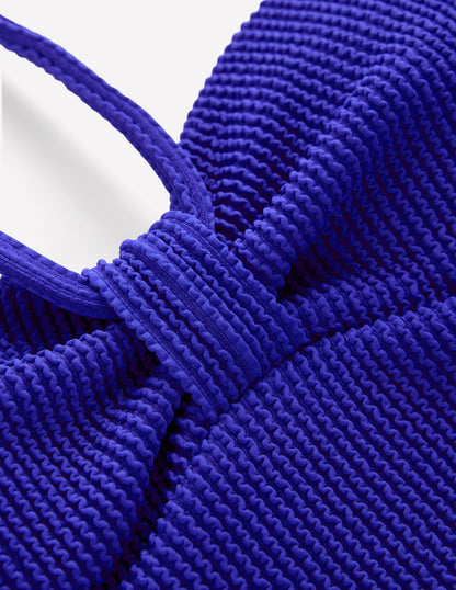 Crinkle Texture Swimsuit-Cobalt-8