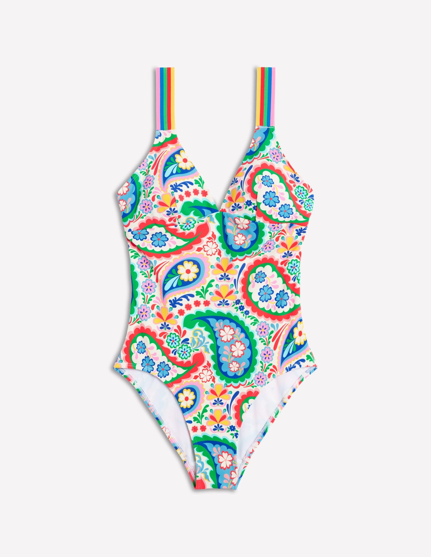 Multicolour Strap Swimsuit-Multi, Meadow Paisley