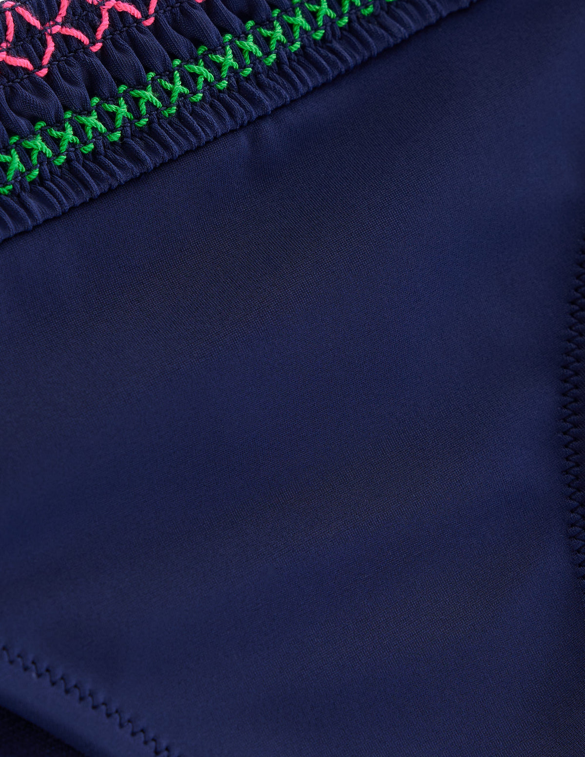 Milos Smocked Bikini Bottoms-Navy - Image 6