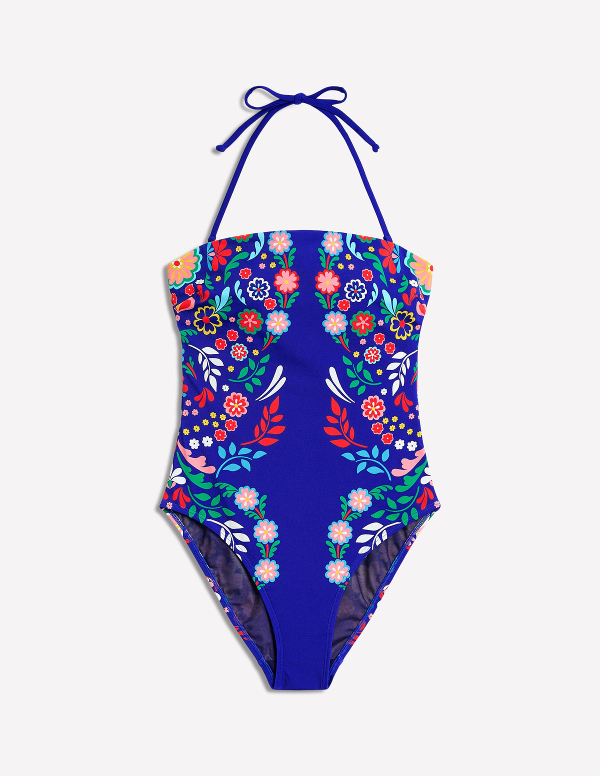 Paros Bandeau Swimsuit-Blue, Structured Meadow - Image 6