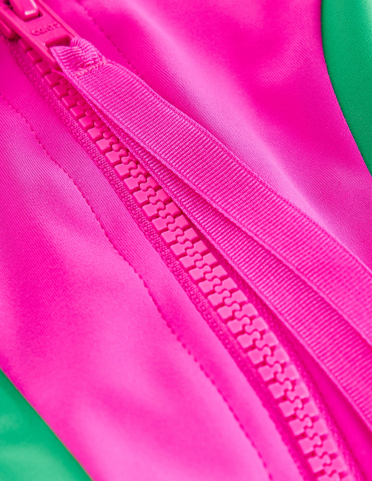 Sporty High Neck Swimsuit-Colbolt Colourblock - Image 7