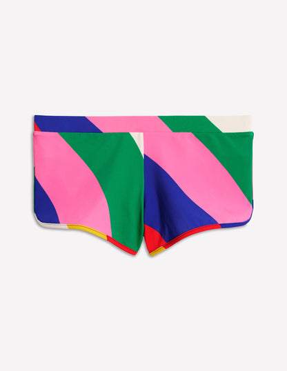 Swim Shorts-Multi, Rainbow Cascade