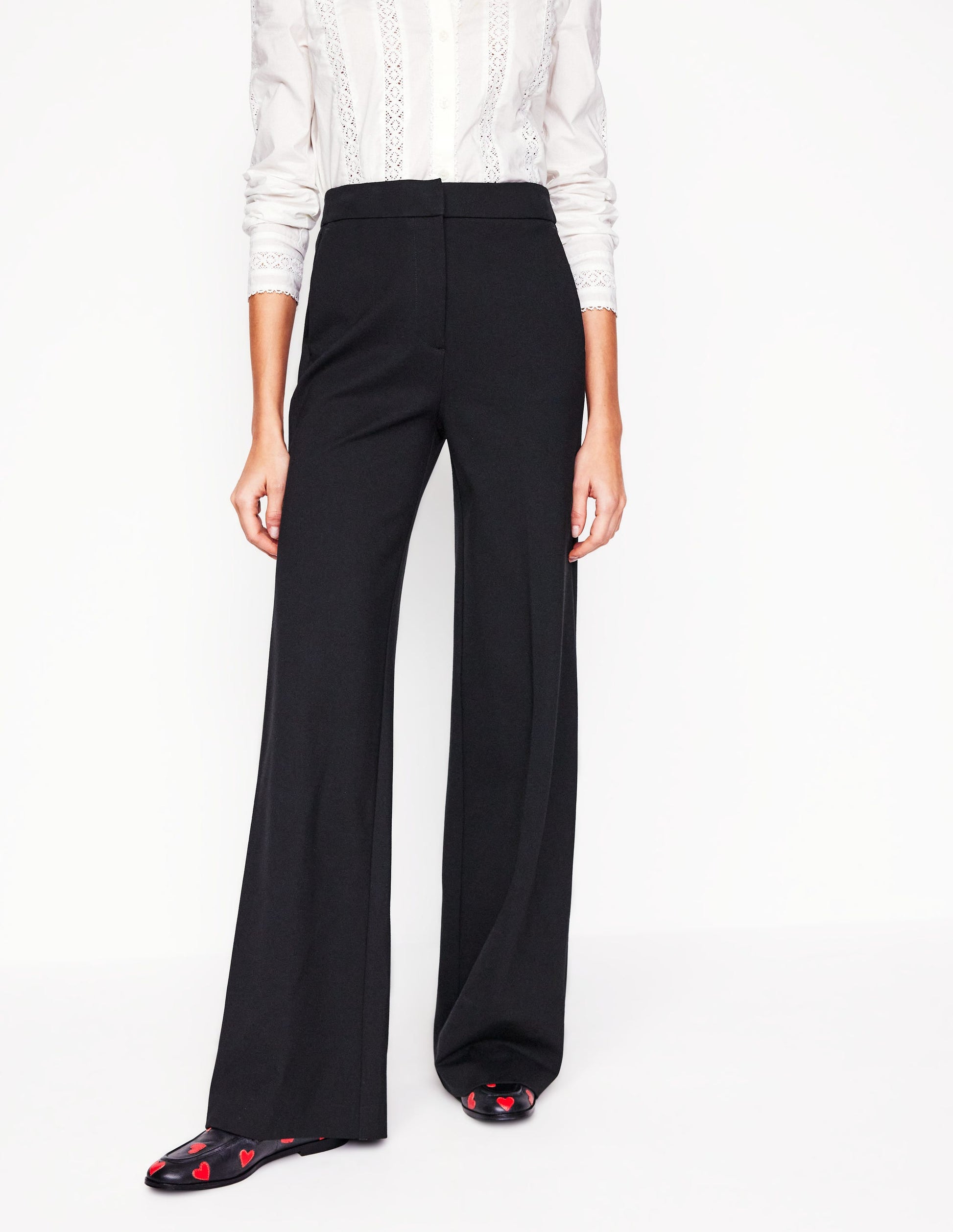 Westbourne Ponte Trousers-Black-2