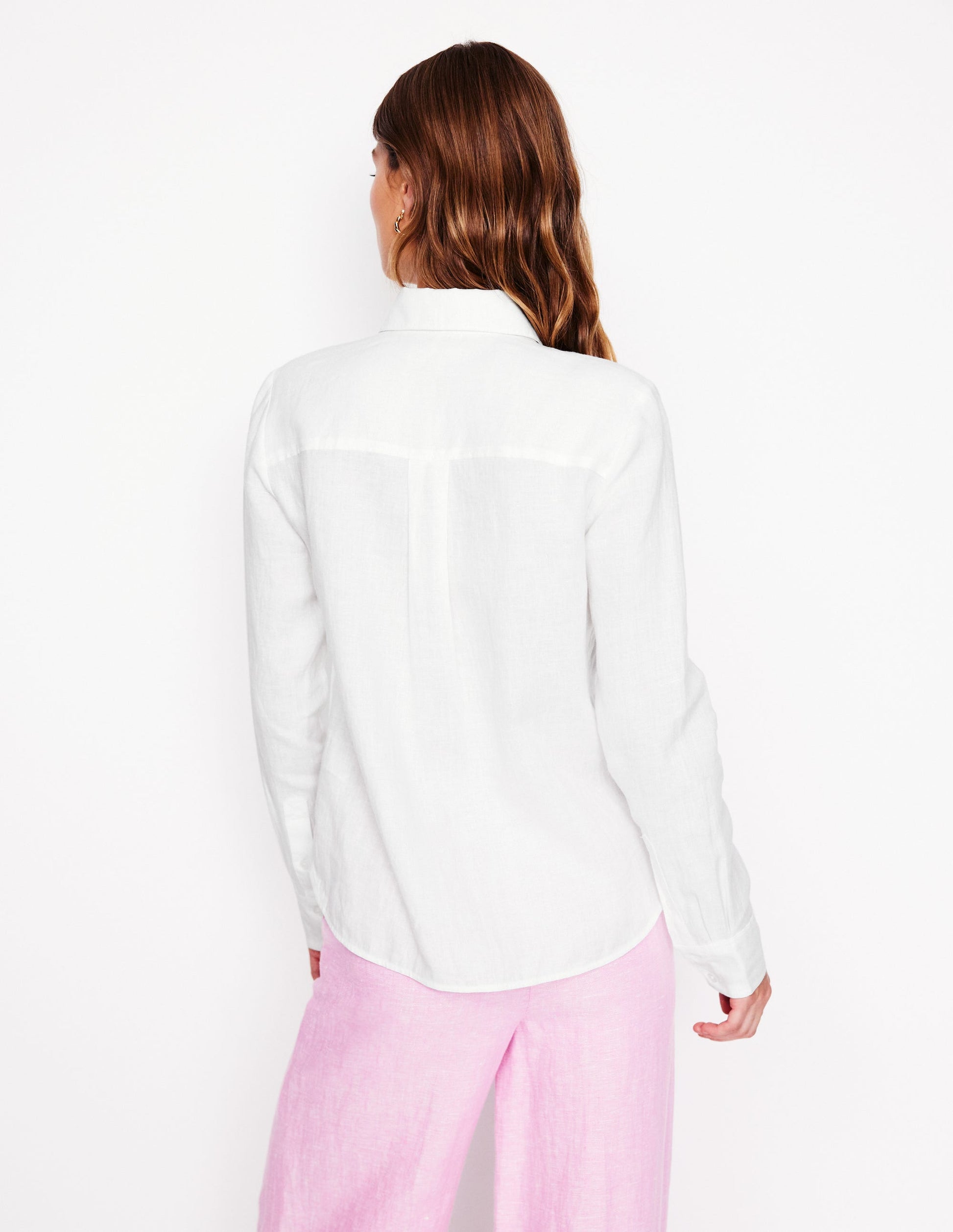 Sienna Linen Shirt-White-3