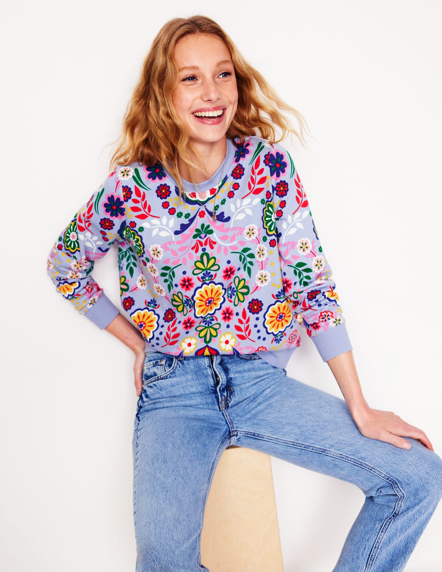 Hannah Printed Sweatshirt-Structured Meadow