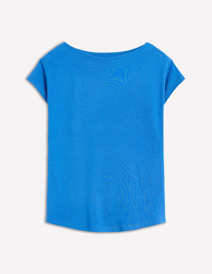 Supersoft Boat Neck T-Shirt-Gallery Blue