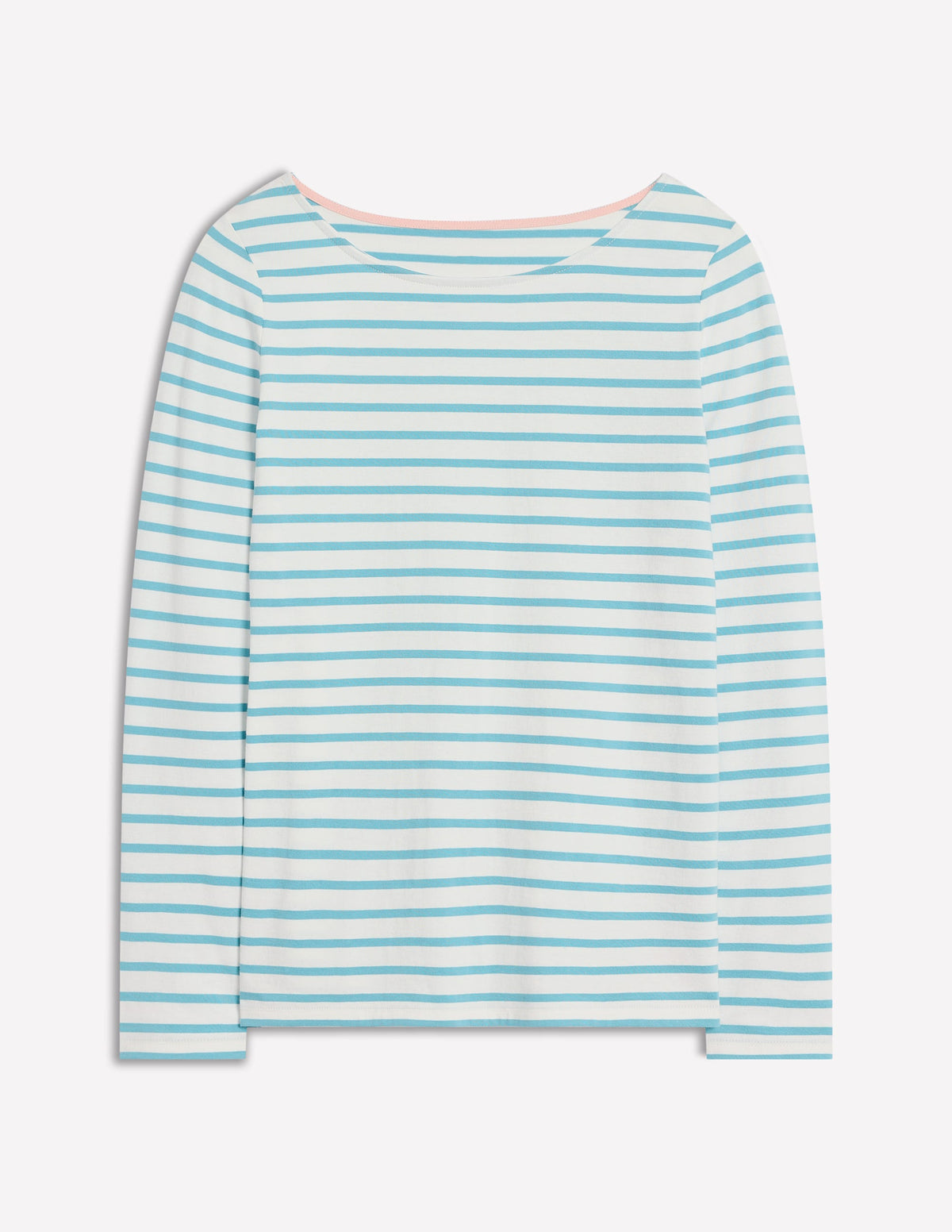 Ella Long Sleeve Breton-Ivory, Duck Egg Blue - Image 5