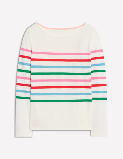 Ella Long Sleeve Breton-Ivory, Multi Placement