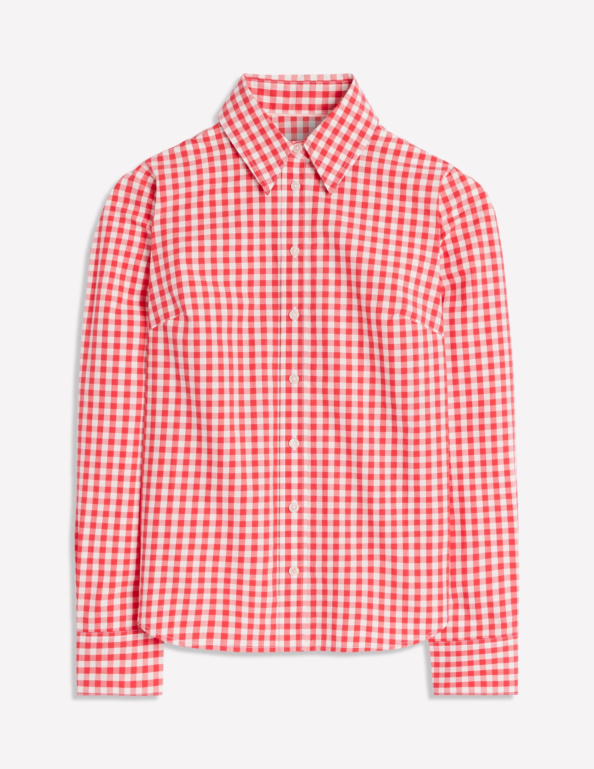 Sienna Cotton Shirt-Jam Red Gingham - Image 6