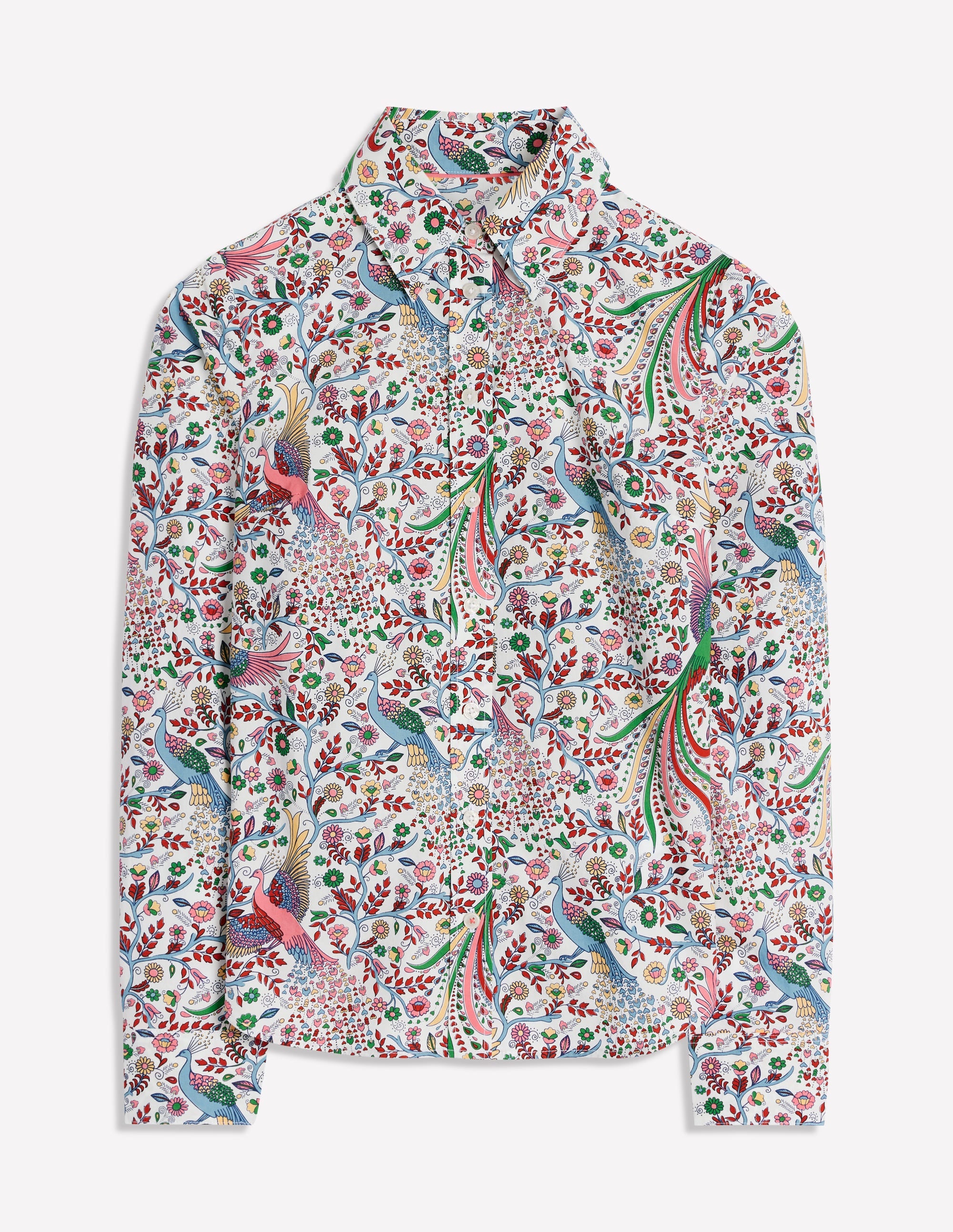 Sienna Cotton Shirt-Multi, Enchanting Peacock - Image 7