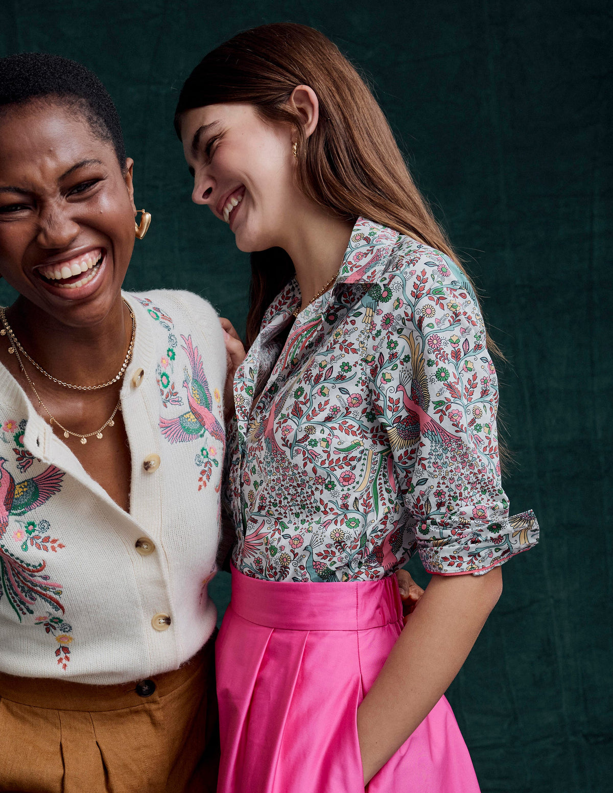 Sienna Cotton Shirt-Multi, Enchanting Peacock - Image 6