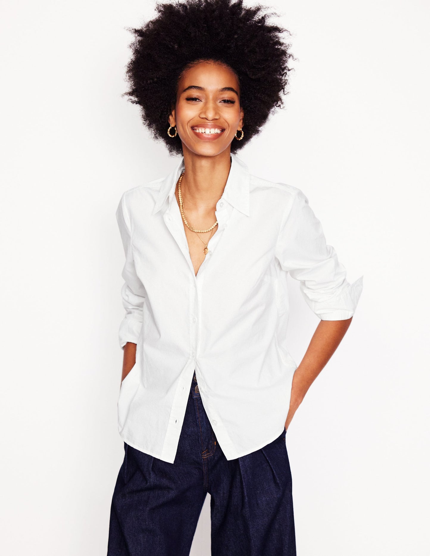 Sienna Cotton Shirt-White