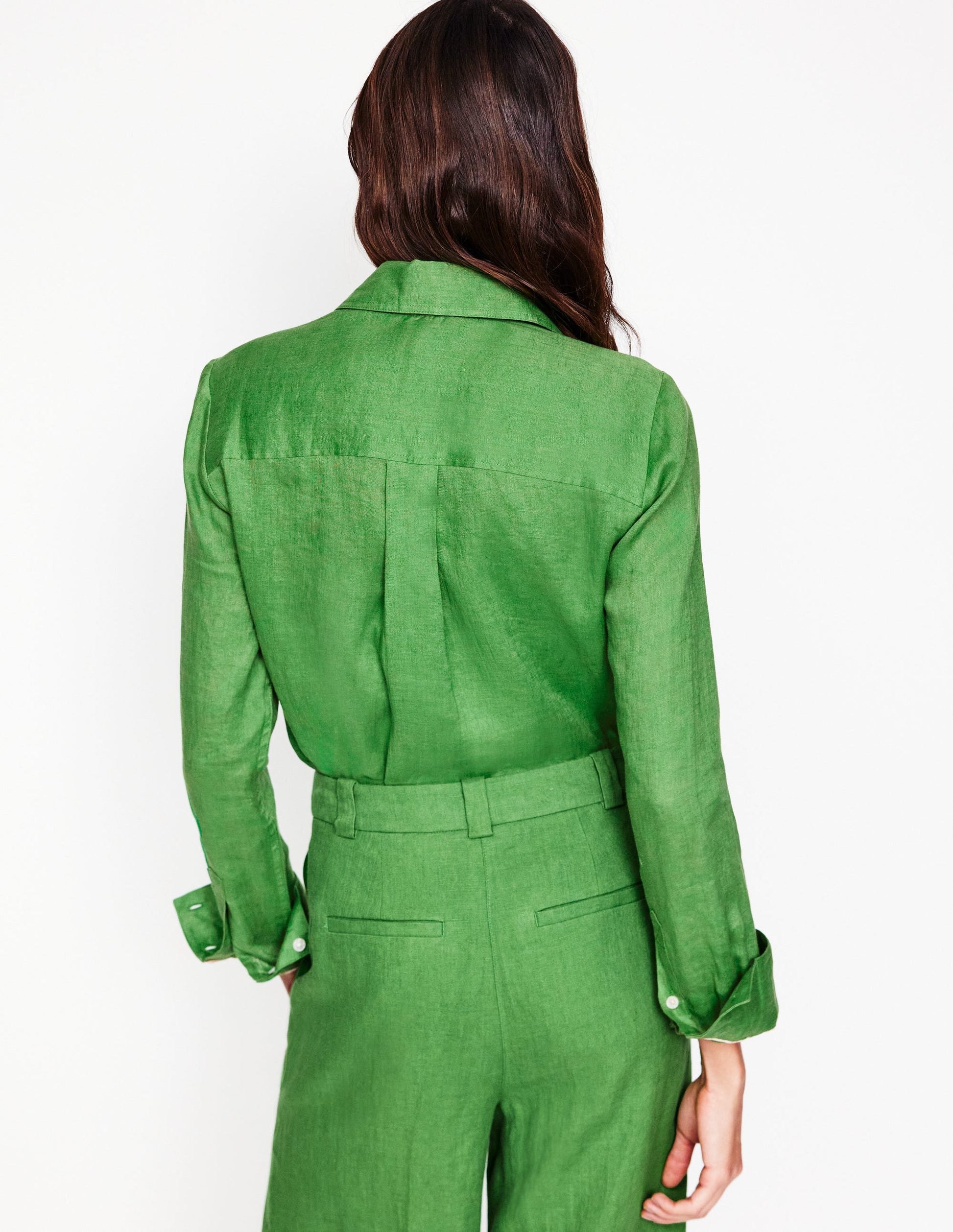 Sienna Linen Shirt-Paradise Green-3