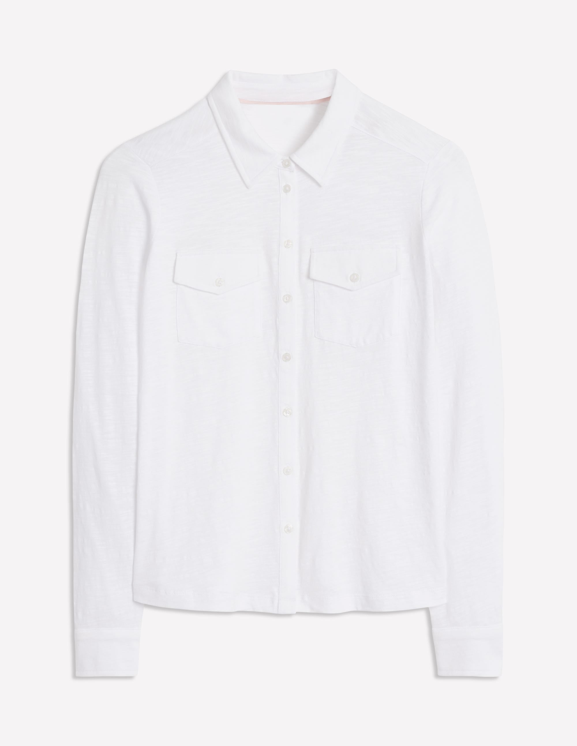 Amy Jersey Shirt-White - Image 6
