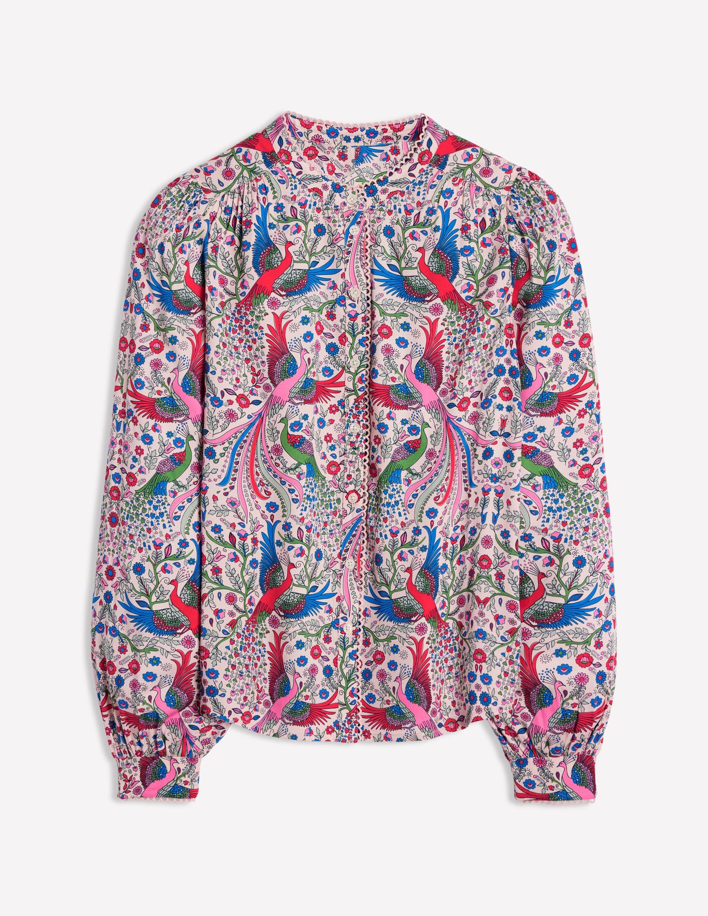 Ara Long Sleeve Top-Multi, Enchanting Peacock