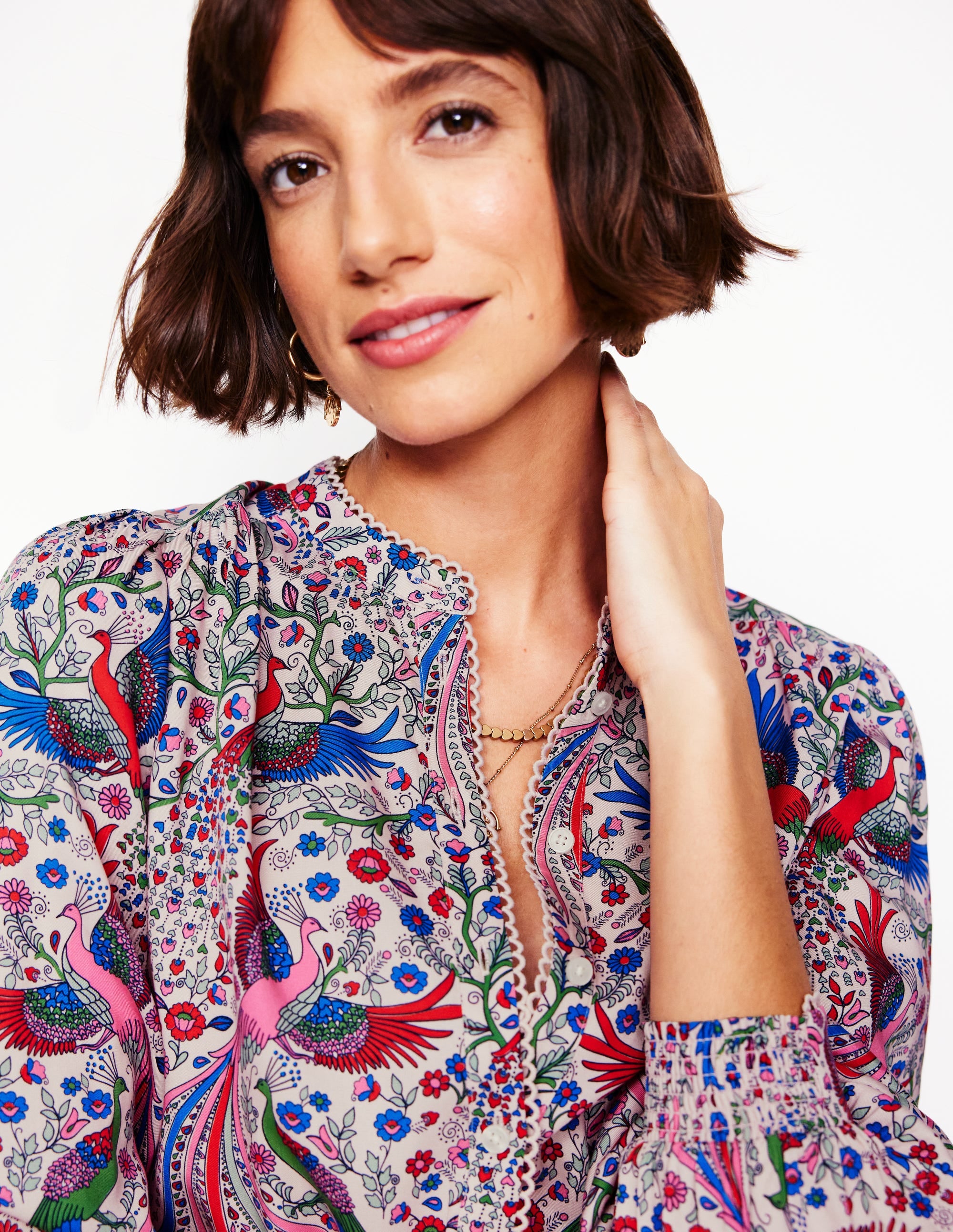 Ara Long Sleeve Top-Multi, Enchanting Peacock - Image 2