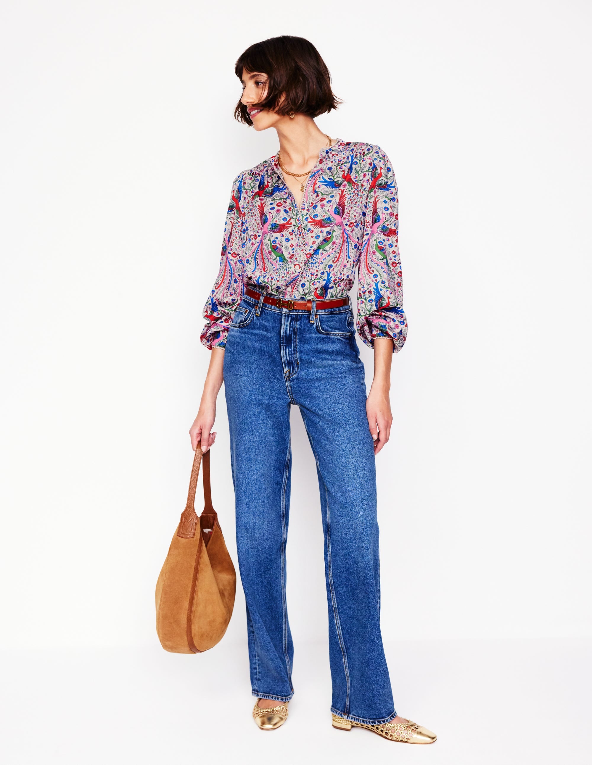 Ara Long Sleeve Top-Multi, Enchanting Peacock - Image 4