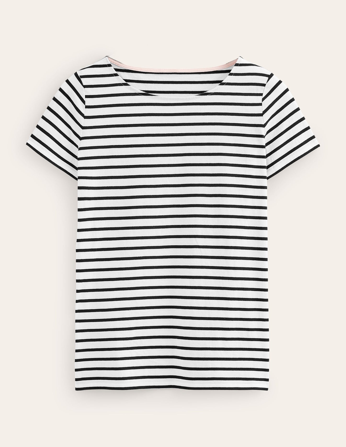 Ella Short Sleeve Breton-Ivory, Black