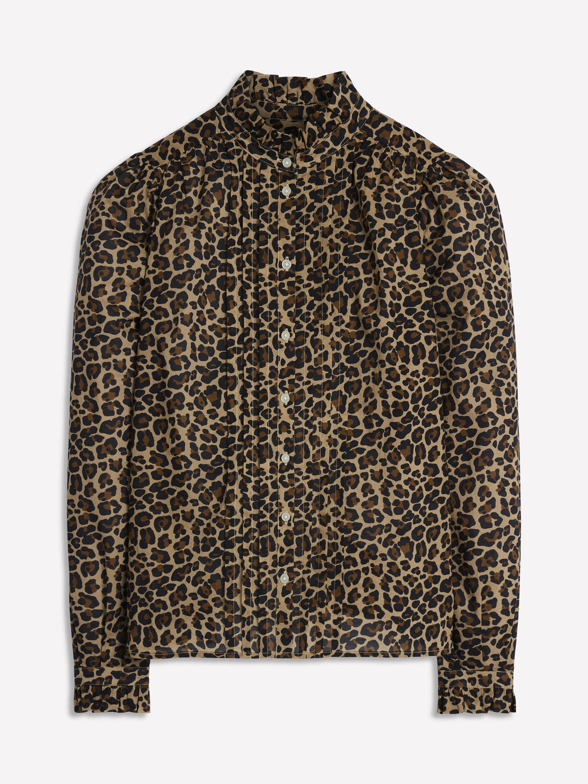 Felicity Cotton Blouse-Camel, Cheetah Pop - Image 5