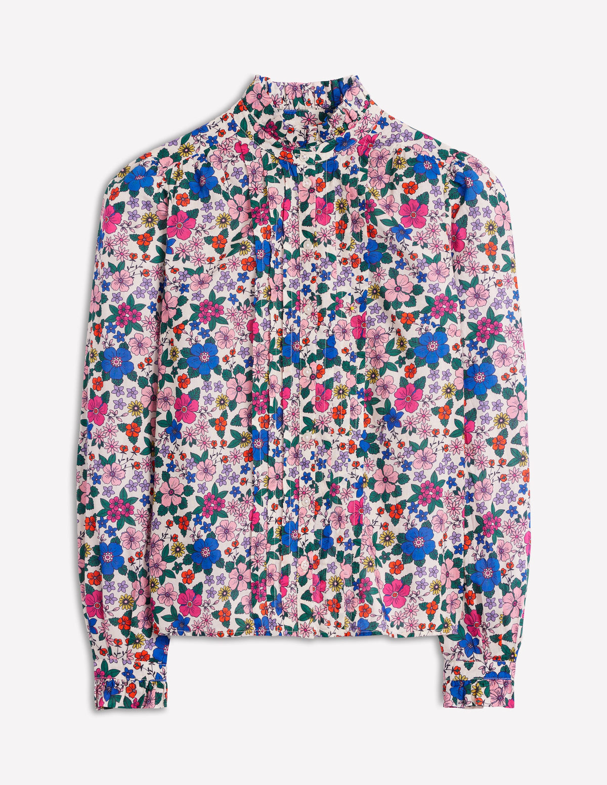 Felicity Cotton Blouse-Multi, Blossom Scatter - Image 6