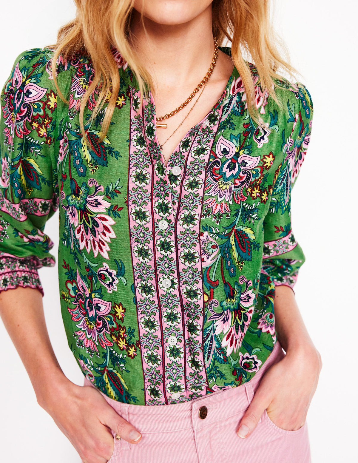 Alicia Linen Top-Botanica Terrace - Image 3