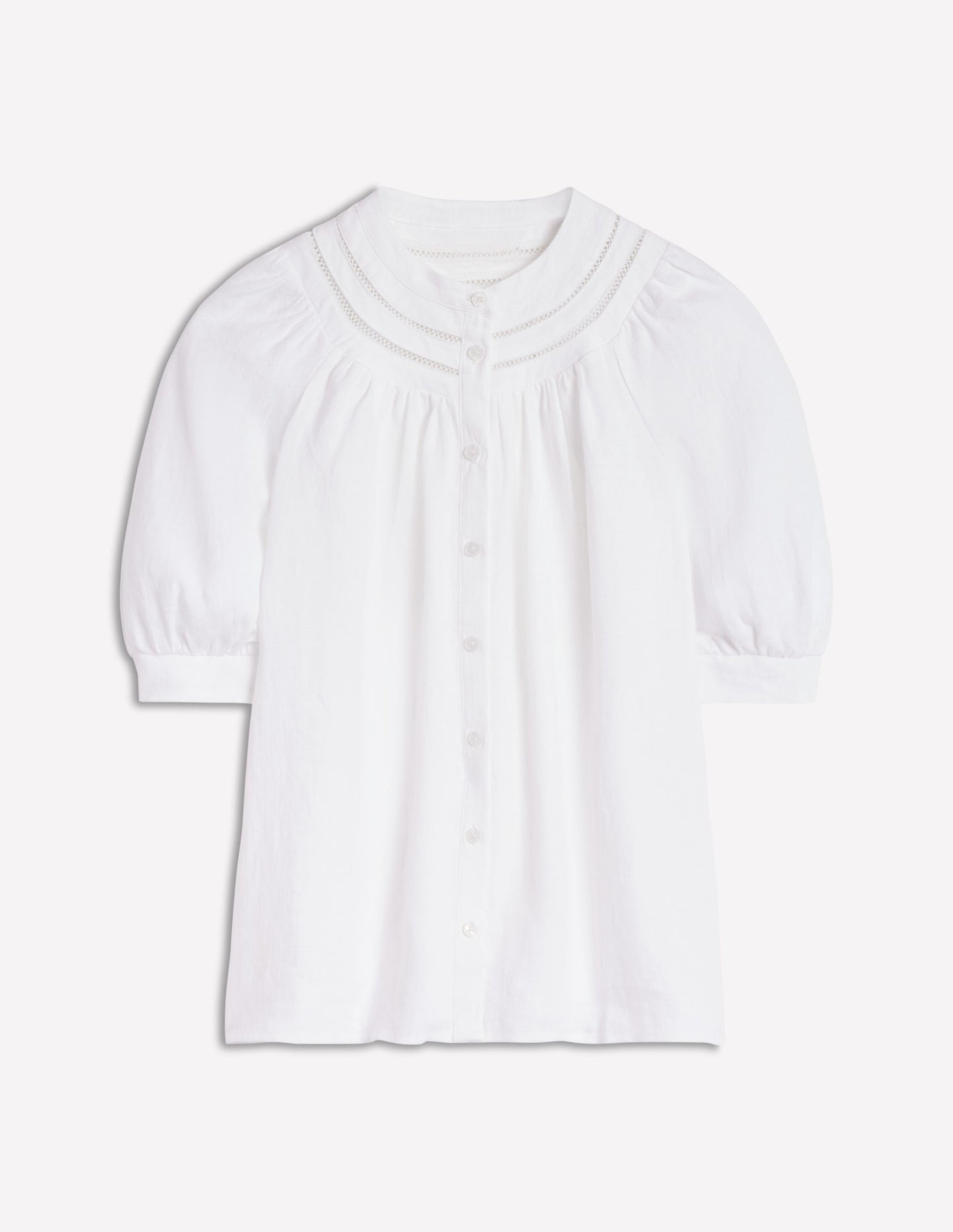 Bea Linen Top-White