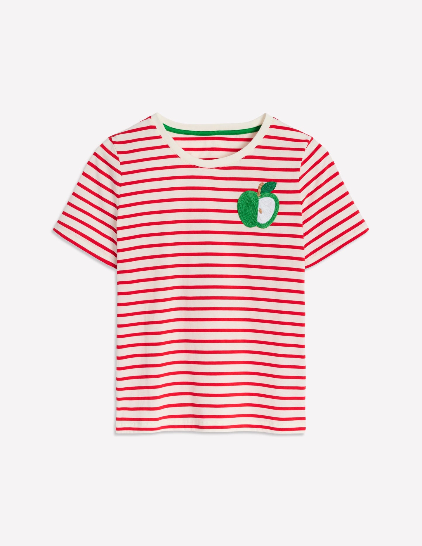 Relaxed Novelty T-Shirt-Ivory/High Risk Red, Apple