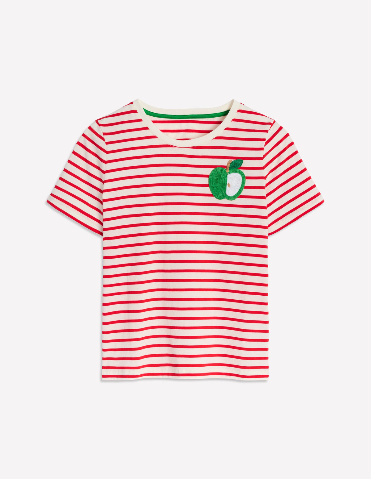 Relaxed Novelty T-Shirt-Ivory, Red Apple - Image 5