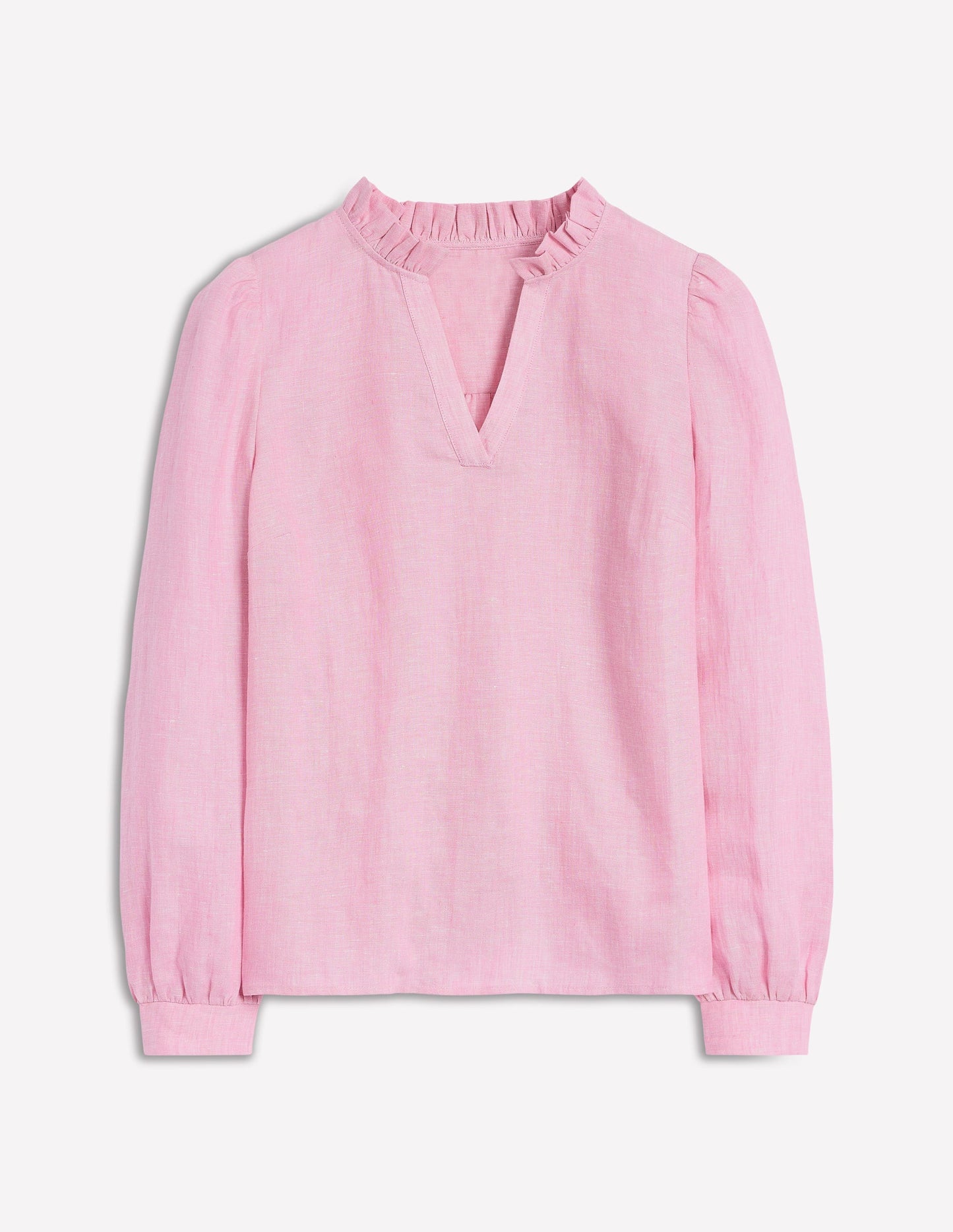 Grace Linen Top-Pink Orchid Chambray