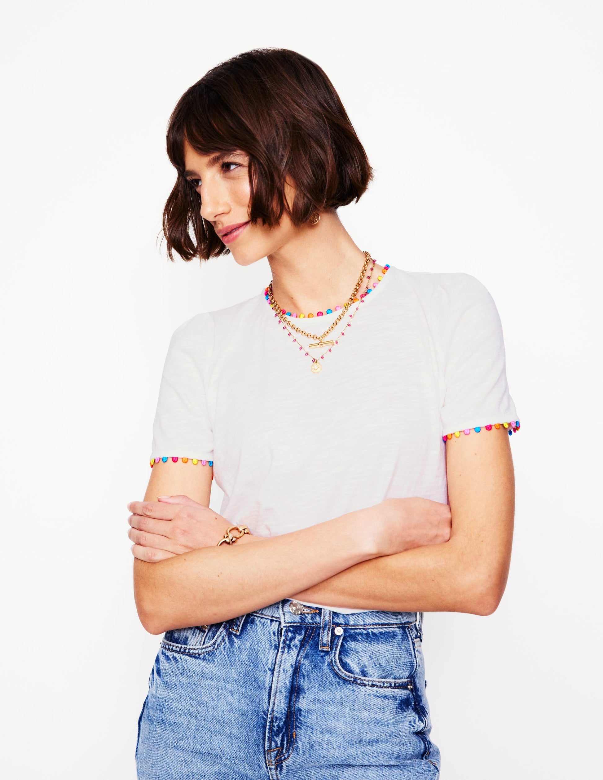 Ali Jersey T-Shirt-White, Multi-1