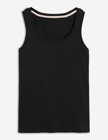 Essential Scoop-Neck Vest-Black