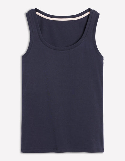 Essential Scoop-Neck Vest-Navy