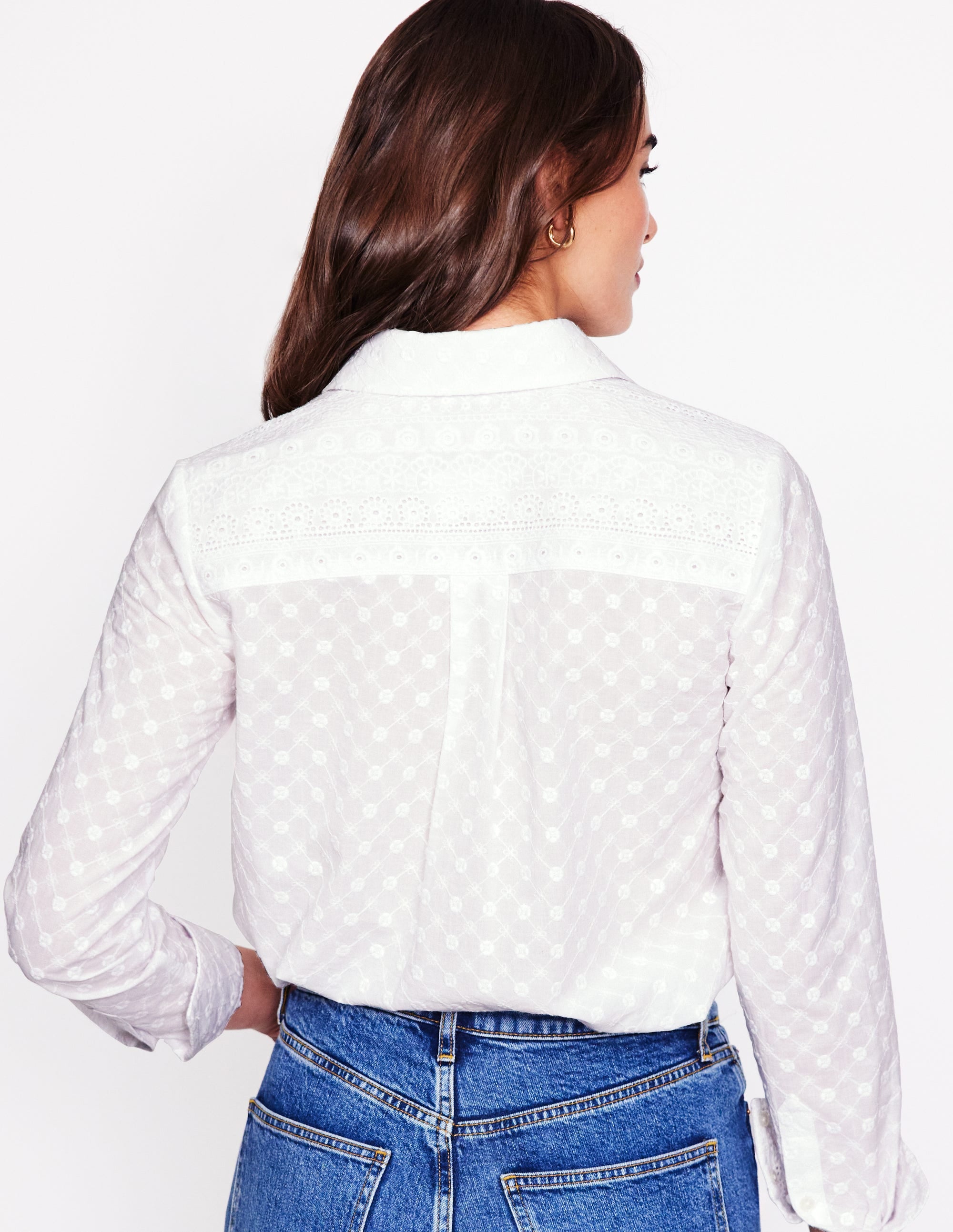 Sienna Fabric Interest Shirt-White - Image 3